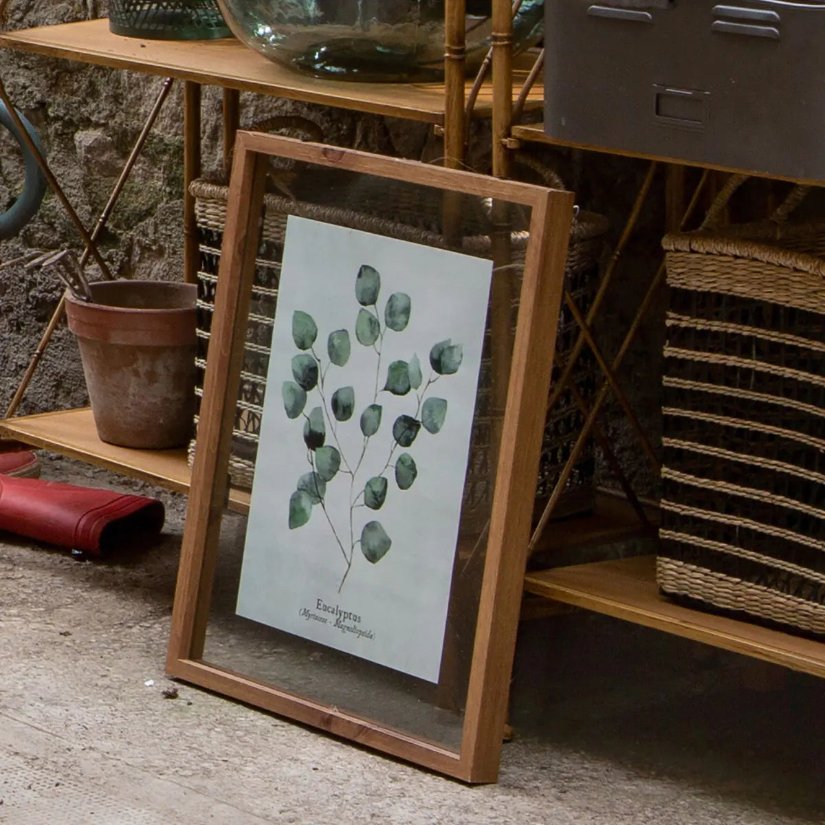 Картина с рамка atmosphera Elody, Принт листа 38x48 см, Стъкло, Асорти дизайни