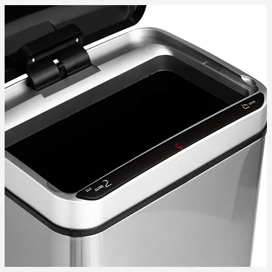 Автоматичен кош 5five Sensor, Правоъгълен, Инокс, 40 l