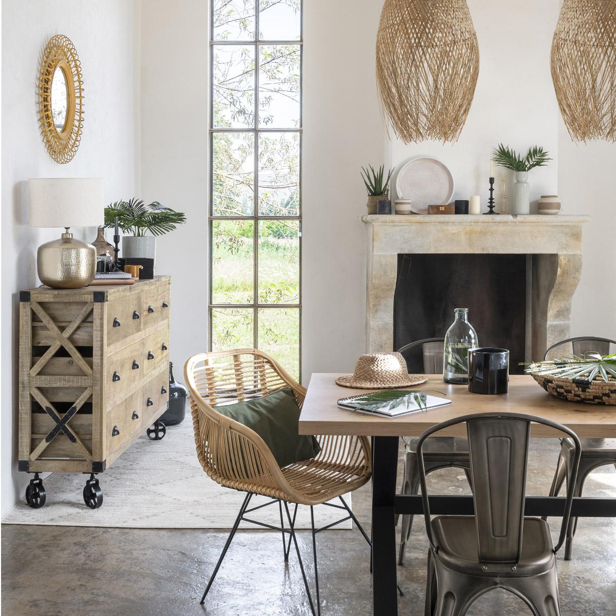 Скрин atmosphera Silas, 6 чекмеджета, 150x40 cm