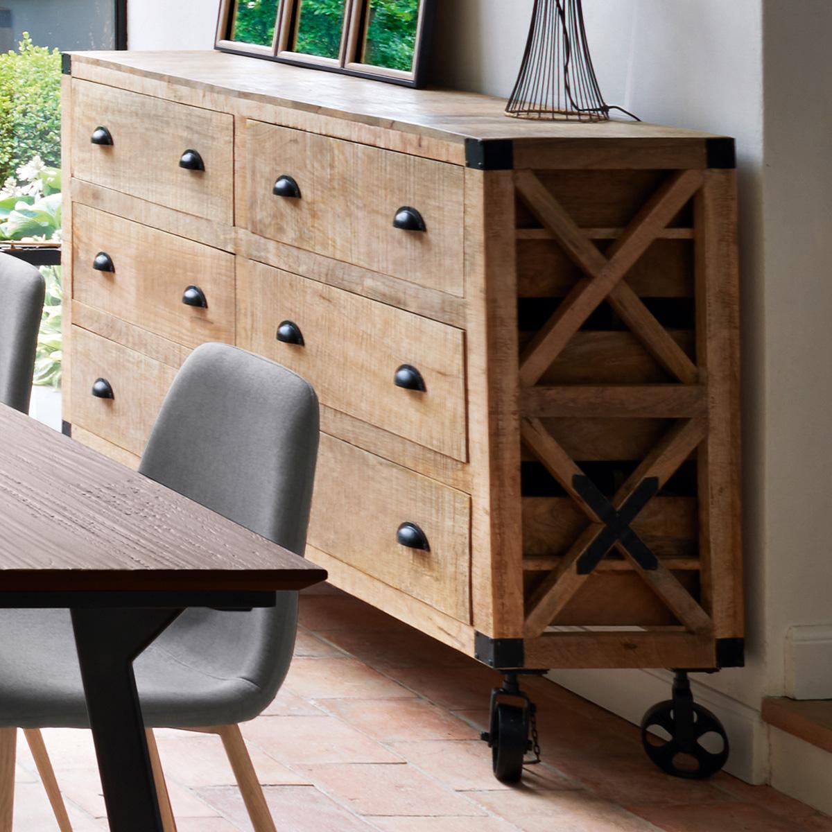 Скрин atmosphera Silas, 6 чекмеджета, 150x40 cm