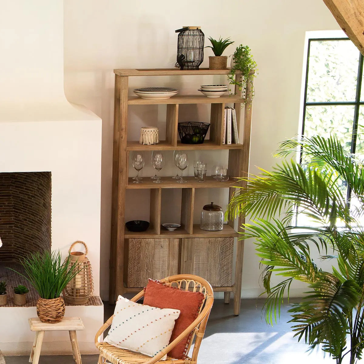 Библиотека atmosphera Banila 95x35x180 cm, Акация