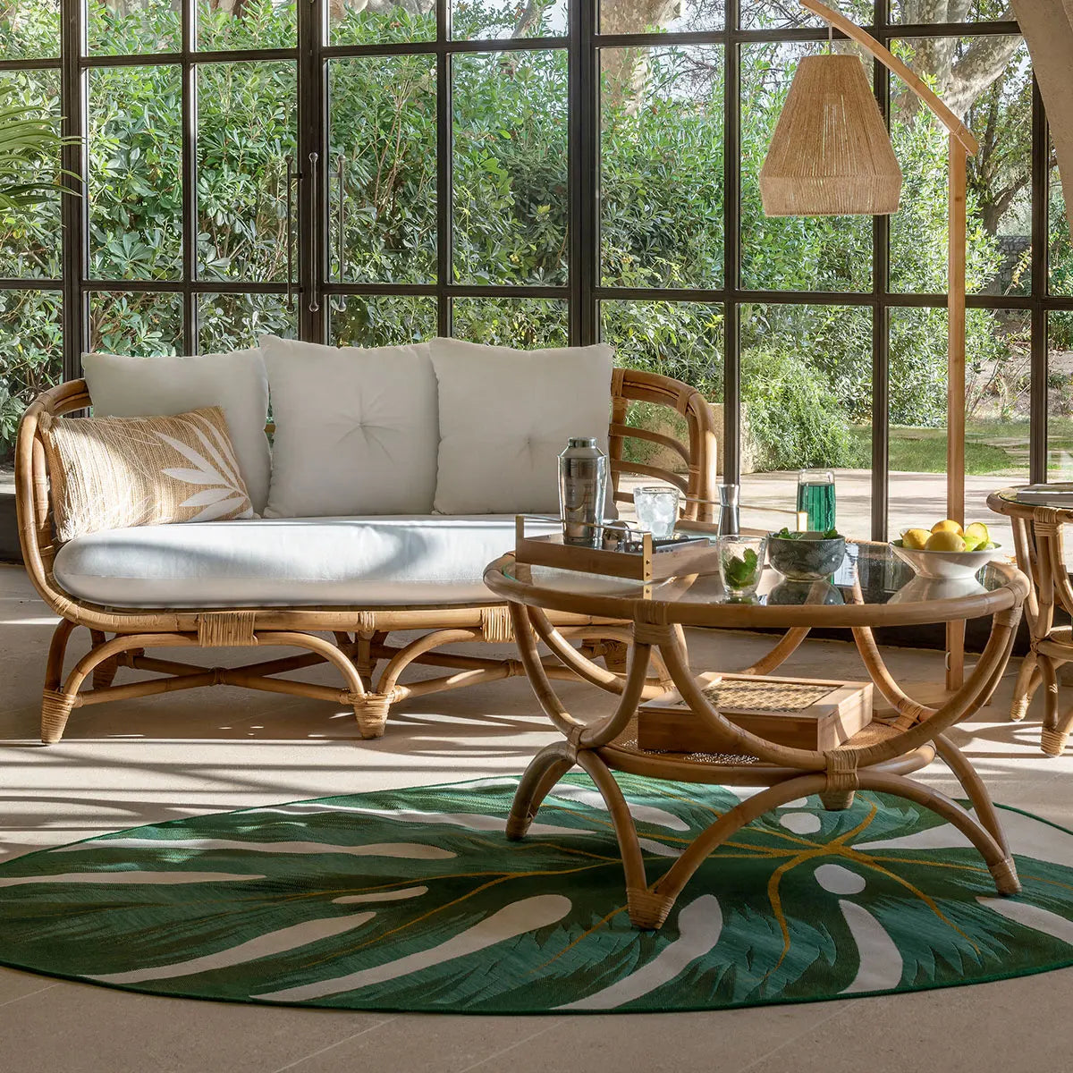 Холна маса atmosphera Farah, 90 cm, Ратан