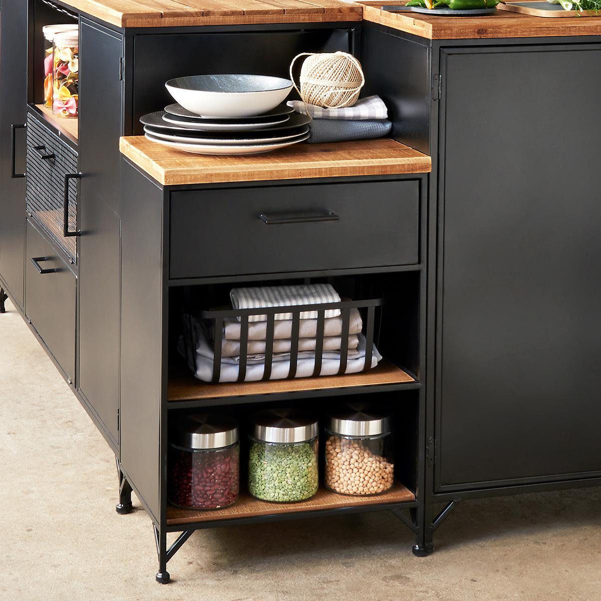 Нощно шкафче atmosphera Cierna, 64 cm, Черен