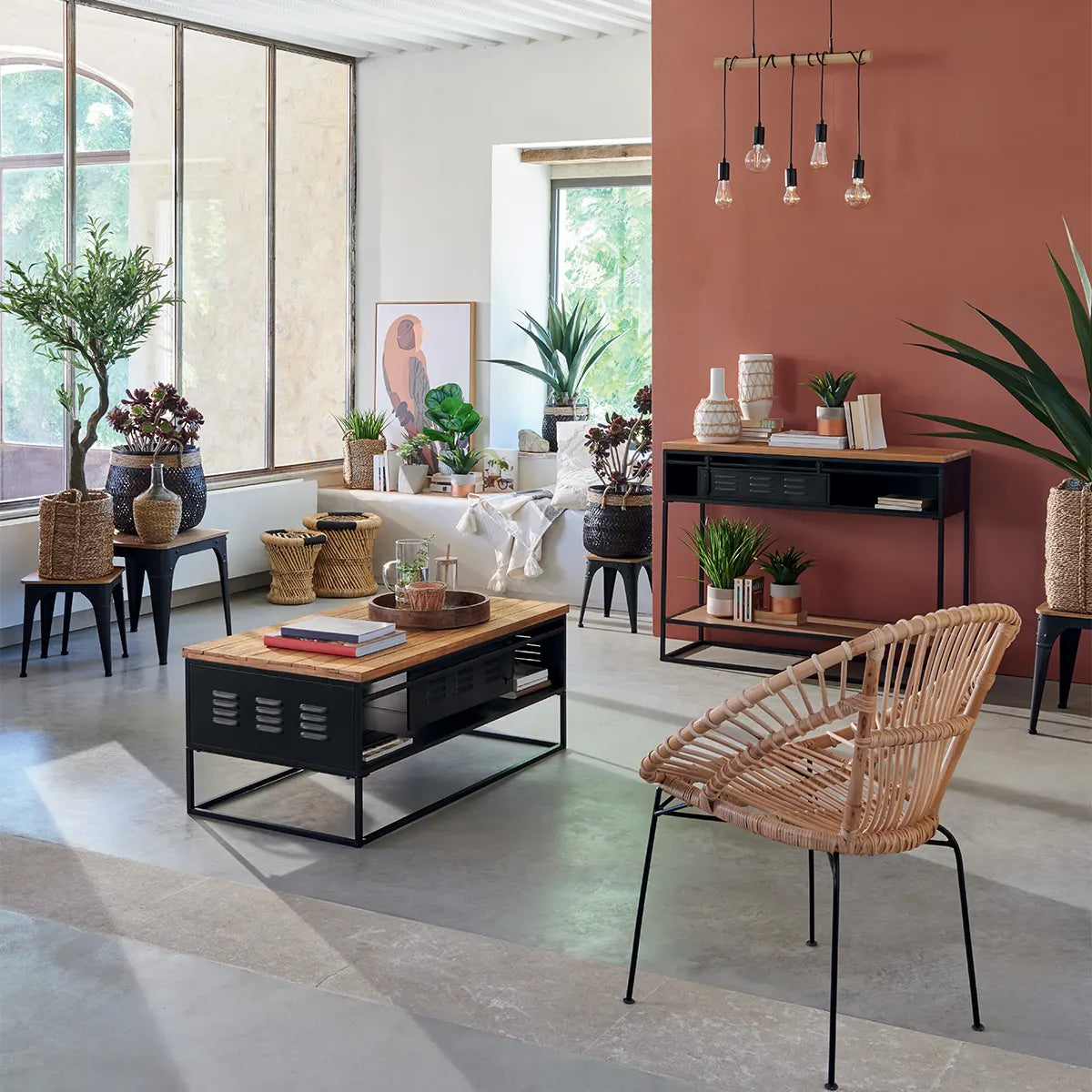 Холна маса atmosphera Cierna, 110x60 cm, Черен