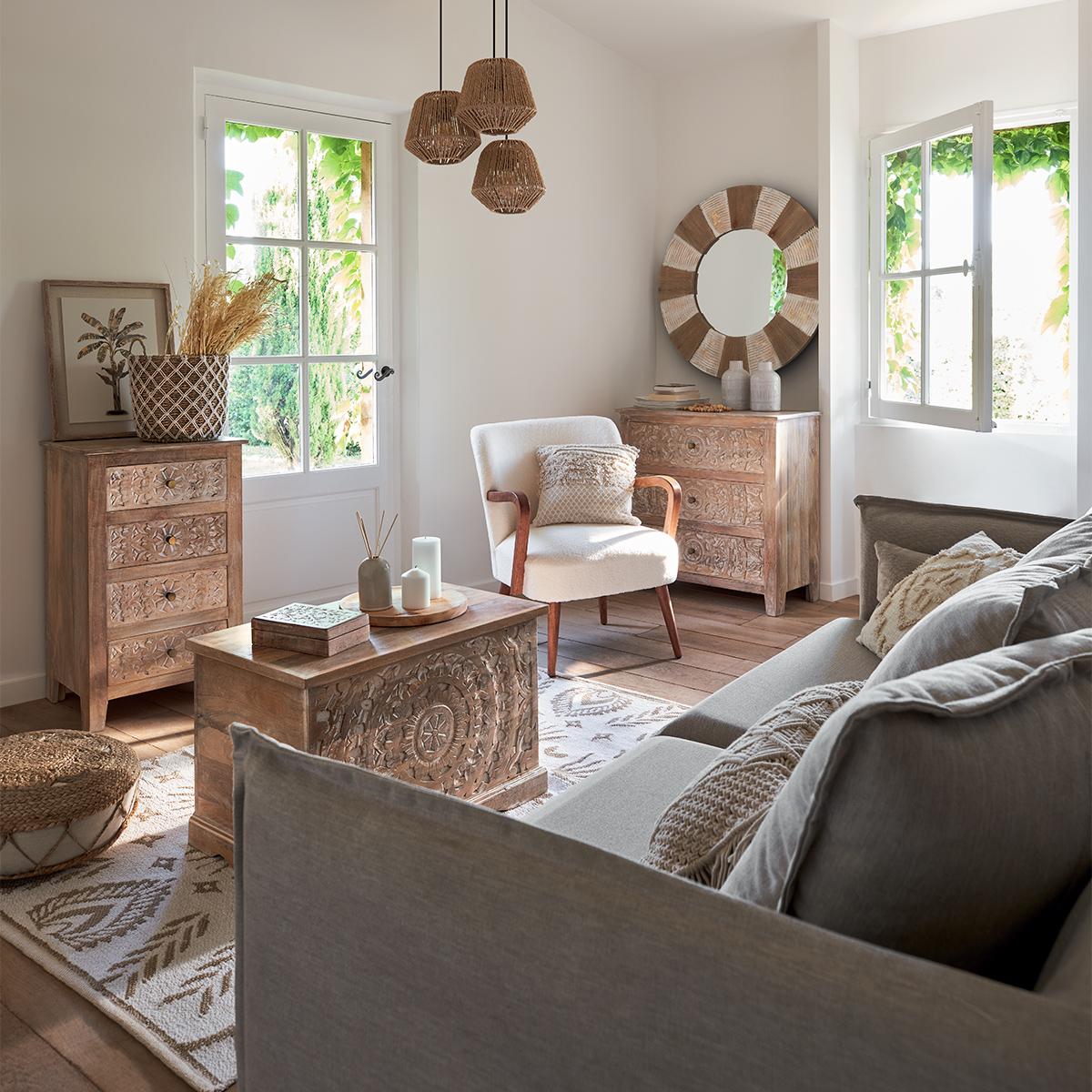 Скрин atmosphera Shirel, 3 чекмеджета, Мангово дърво