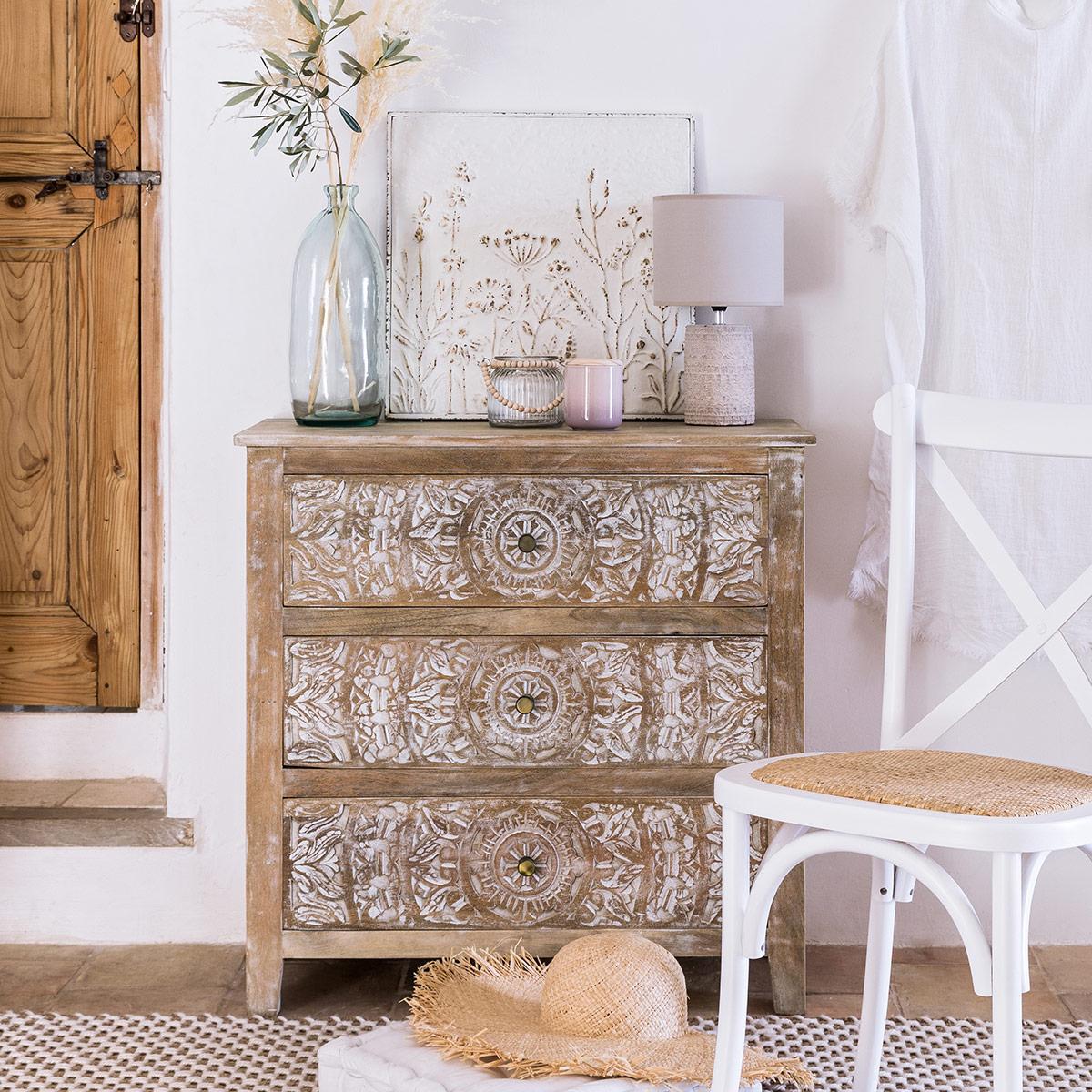 Скрин atmosphera Shirel, 3 чекмеджета, Мангово дърво