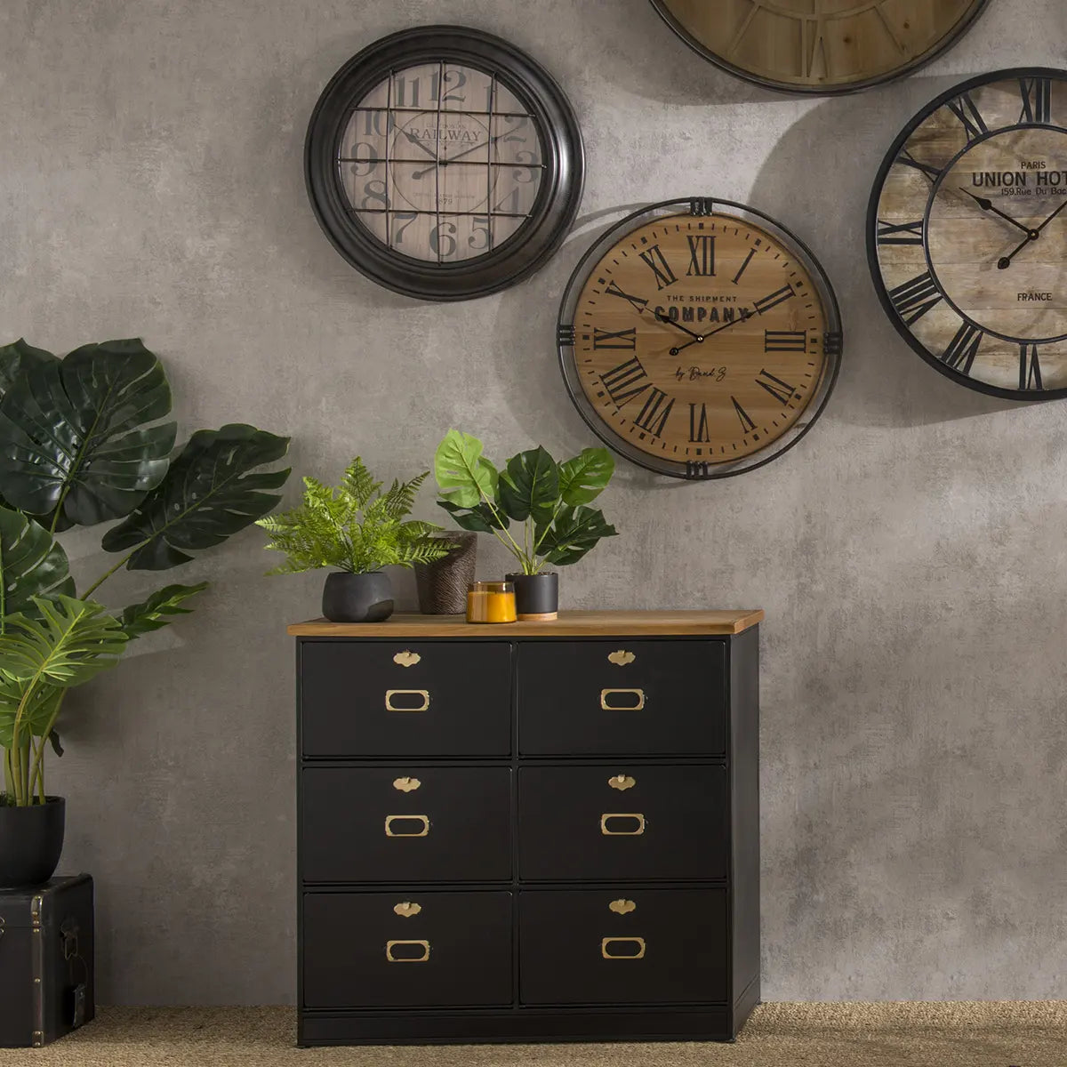 Стенен часовник atmosphera The Colonial Factory, Ø58 см, Метал и MDF