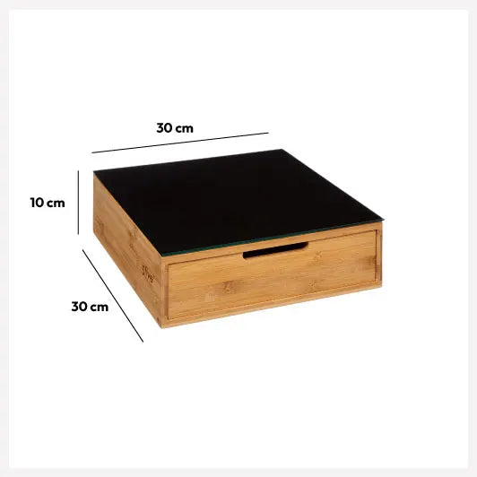 Органайзер за кафе капсули 5Five, бамбук и стъкло