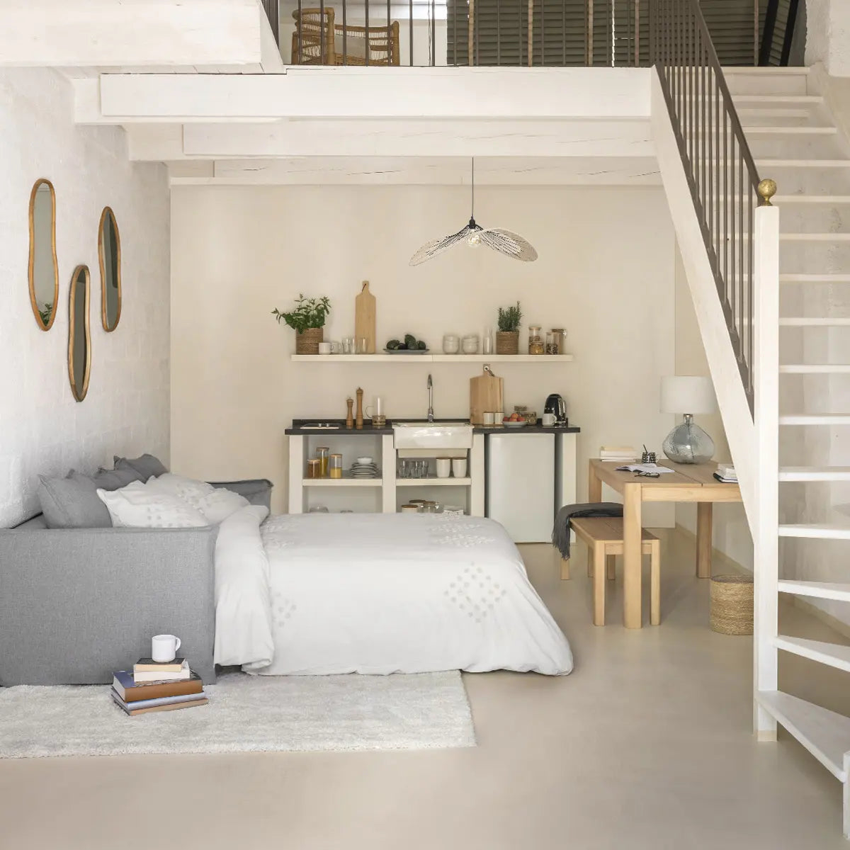 Спално бельо atmosphera, Памук, 260x240 cm, Слонова кост