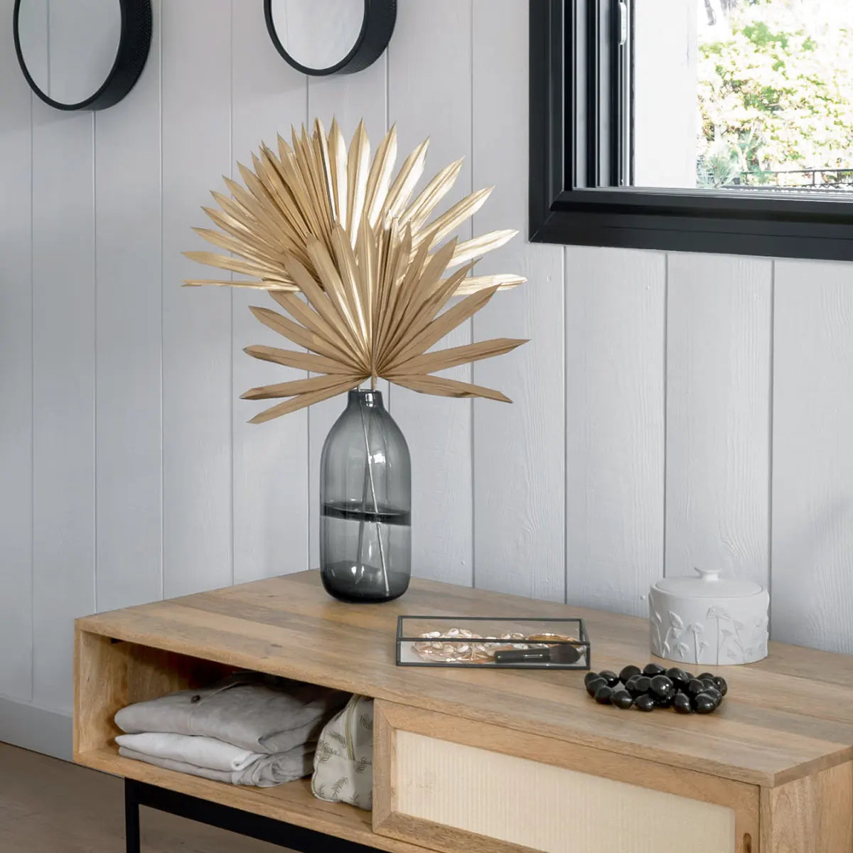 Ваза atmosphera Line, 30cm, Стъкло, Сив