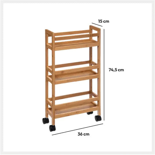 Етажерка на колела 5five Bambou, 3 нива