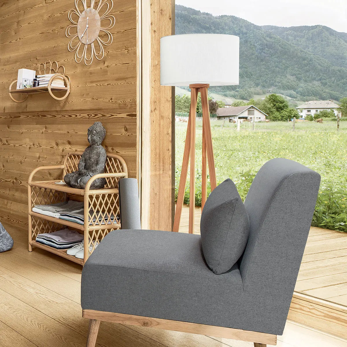 Лампион atmosphera Molu, Дърво, 141 cm