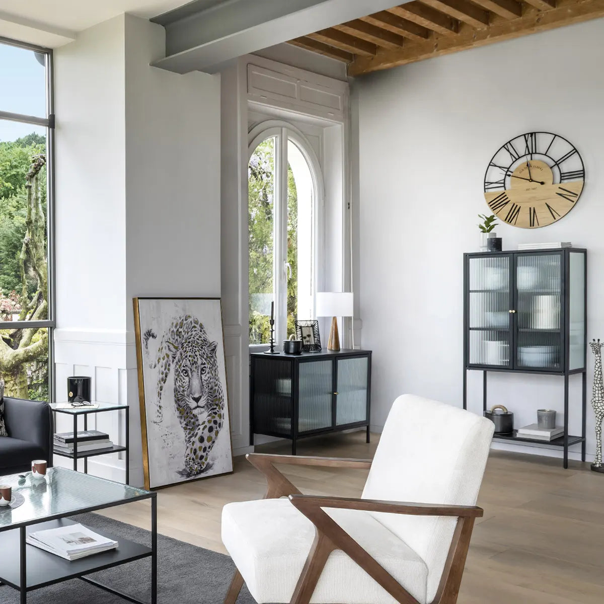 Нощна лампа atmosphera Aina, 46 cm, Бор