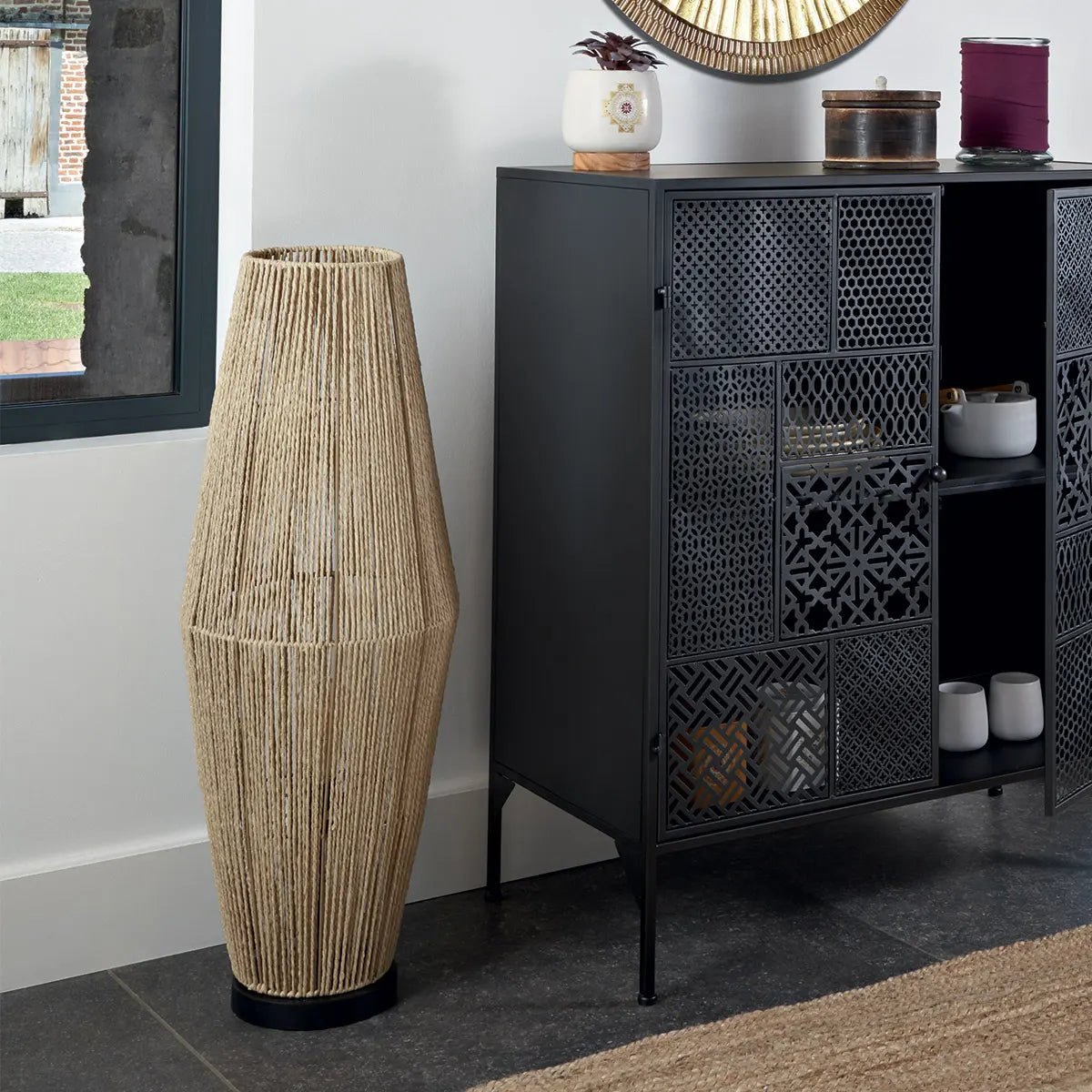 Лампион atmosphera Aissa, Дърво, Естествен, 83 cm