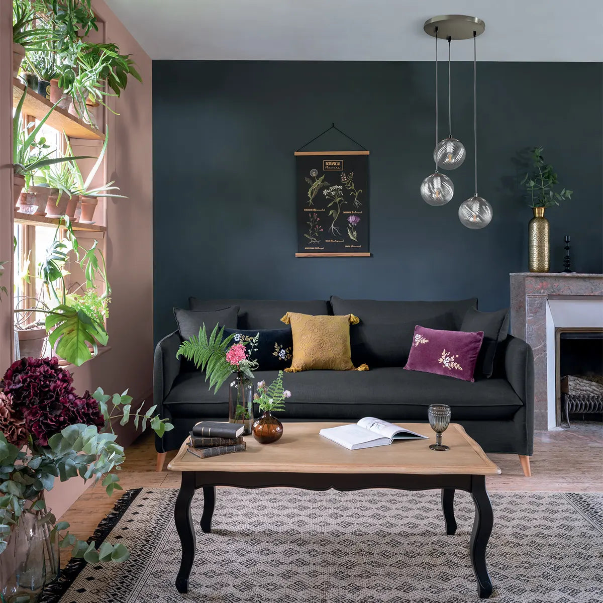 Холна маса atmosphera Chrisa, 110x60 cm, Черен