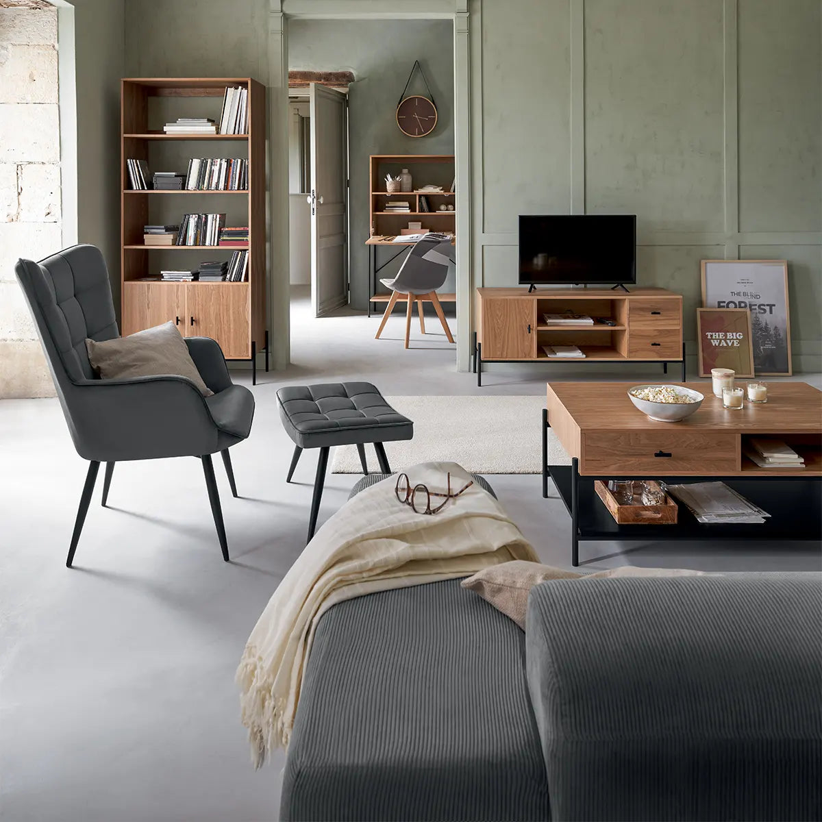 Холна маса atmosphera Simon, 100x60x45 cm, Черен