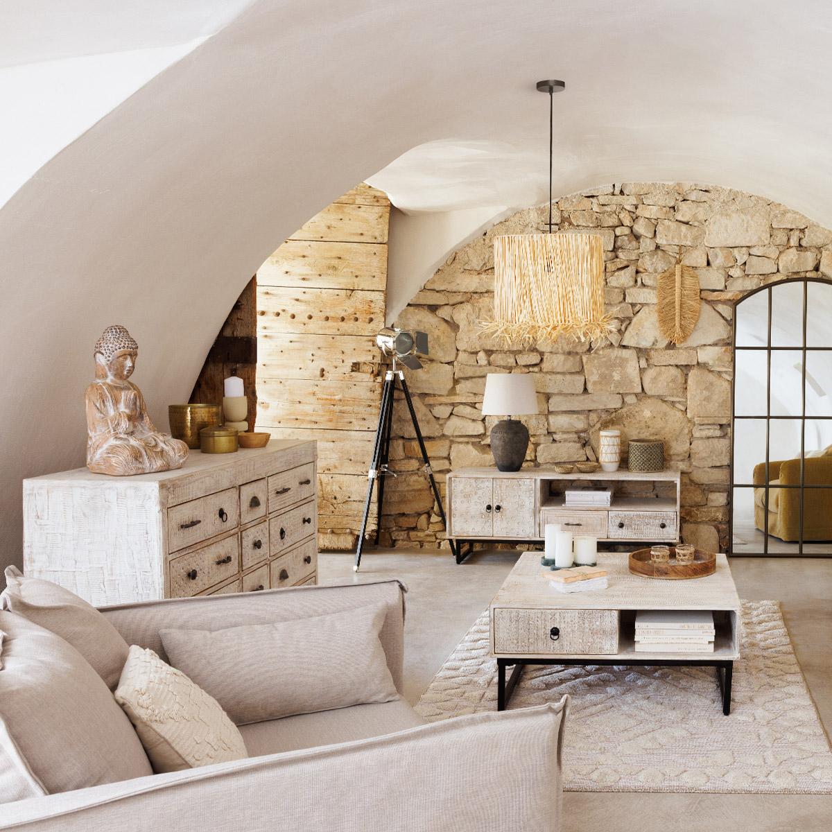 Скрин atmosphera Ajay, 12 чекмеджета, Мангово дърво