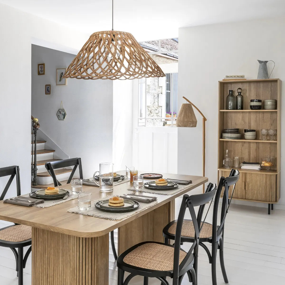 Лампион atmosphera Palm Cocktail, Бамбук, Естествен, 158 cm