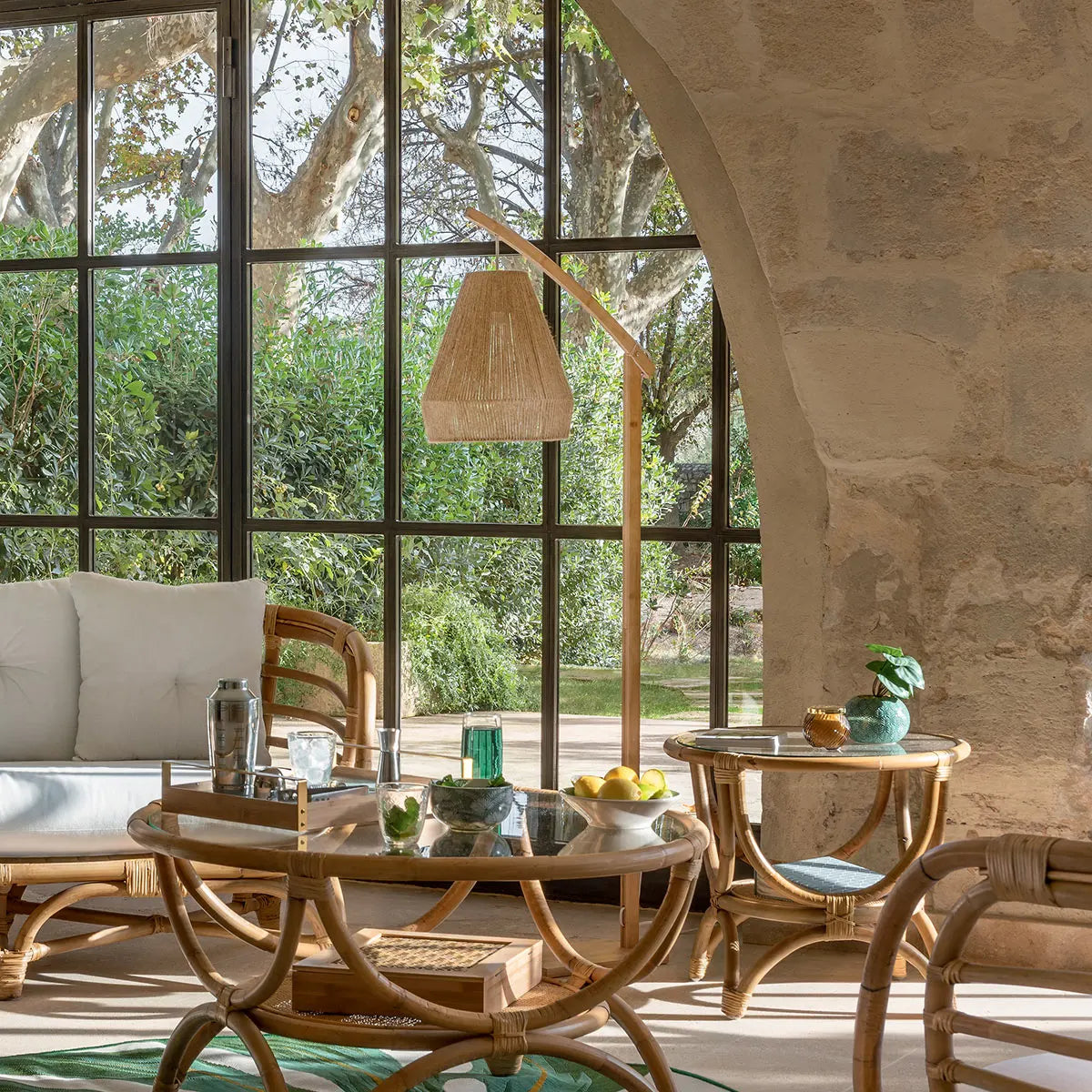 Лампион atmosphera Palm Cocktail, Бамбук, Естествен, 158 cm