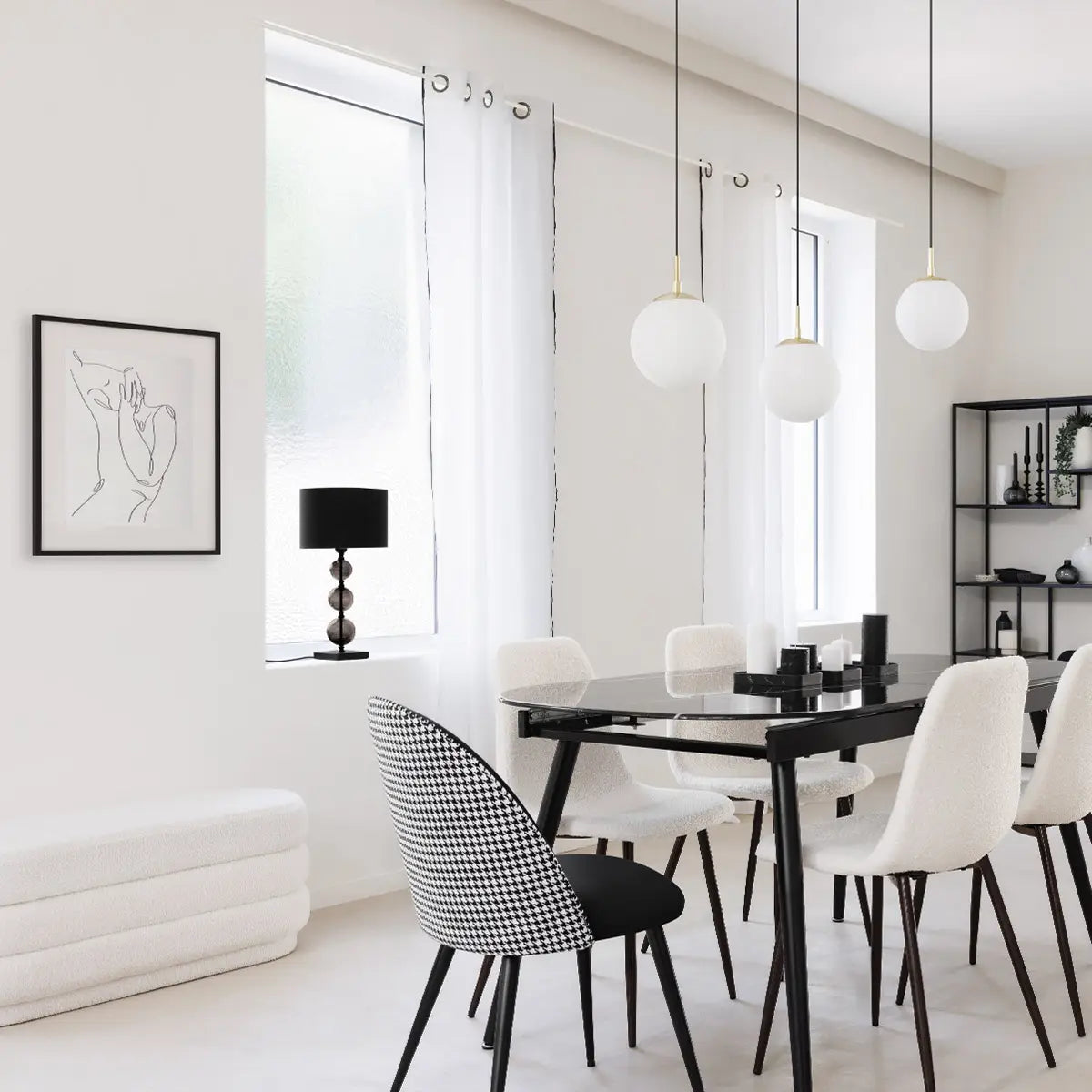 Трапезен стол atmosphera, Черен Каре