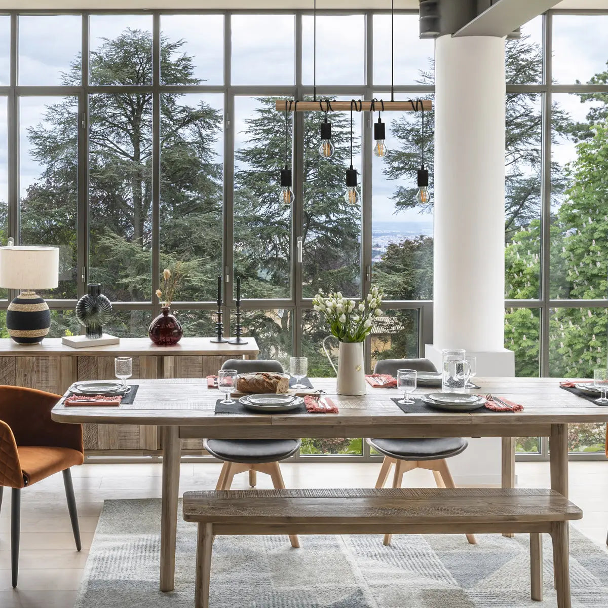 Трапезен стол atmosphera Baya, Велур