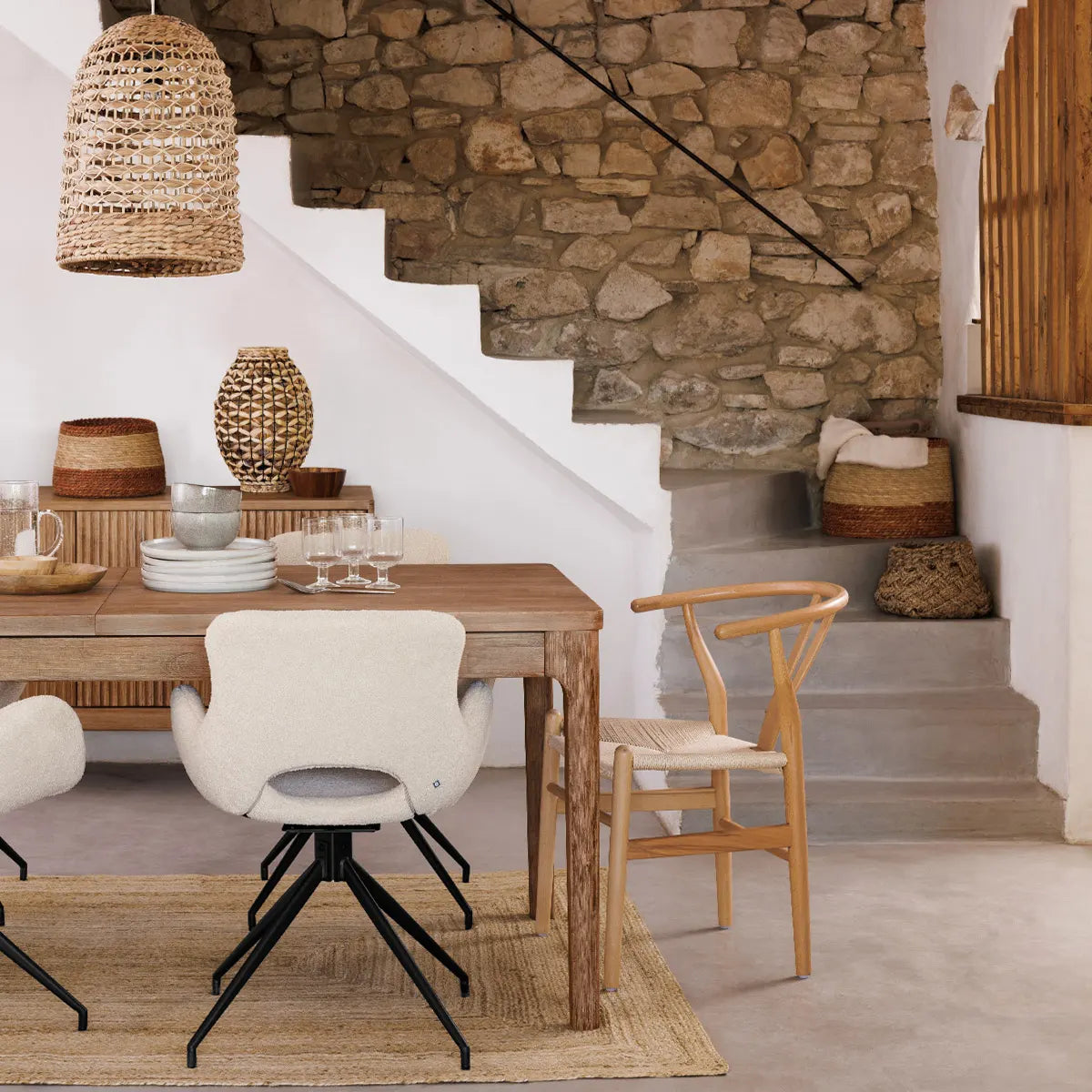 Сет сгъваем кош atmosphera Lena, 2бр, Тръстика