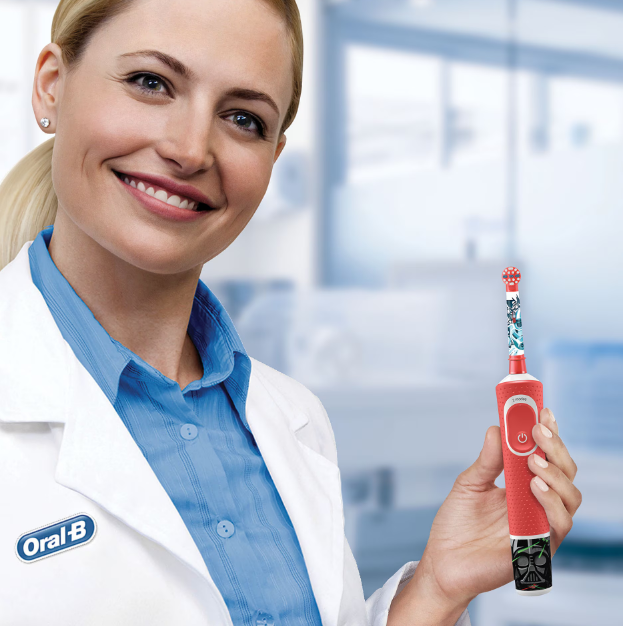 Електрическа четка за зъби Oral-B Vitality Star Wars, За деца, Червен
