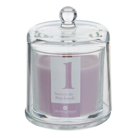 Ароматна свещ atmosphera Numia, Стъклен похлупак, Пачули, 240 g, Виолетова