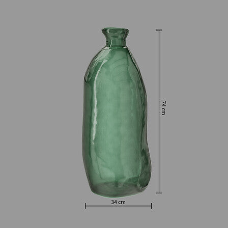 Ваза atmosphera Dame Jeanne, 73cm, Стъкло, Зелен