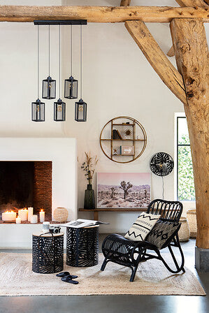 Холна маса atmosphera, Метал, Черен, 2 бр.