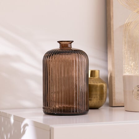 Ваза atmosphera Luz, Стъкло, 23 cm, Кафяв