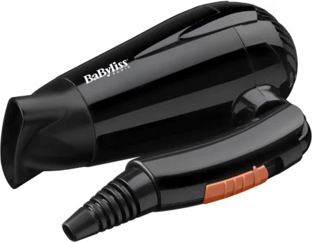Сешоар за пътуване BaByliss 5344E, Със сгъваема дръжка, 2000 W, Черен