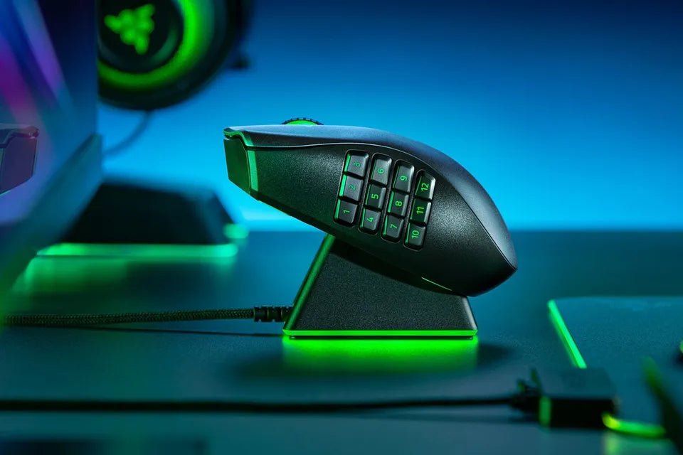 Мишка Gaming Razer Naga Pro, Безжична, С подсветка, Черен