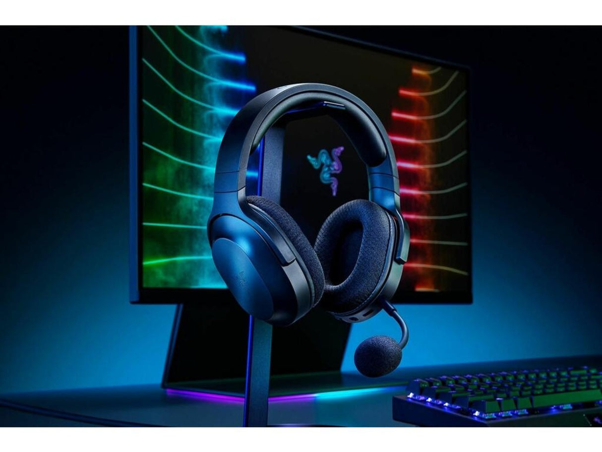 Геймърски слушалки Razer Barracuda, С безжичен микрофон, Черен