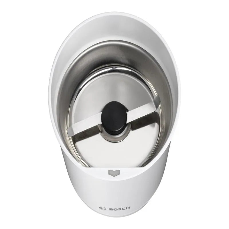 Кафемелачка Bosch TSM6A011W, 180 W, 75 гр, Ножове от инокс, Бял