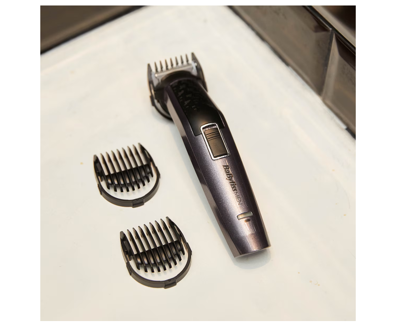 Тример BaByliss MT727E Carbon Titanium 10in1 Multi Trimmer, 10 аксесоара, 3 глави, Работа без батерия до 60 мин.