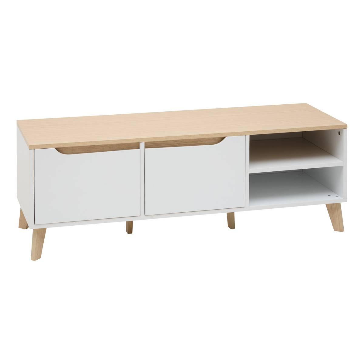 ТВ шкаф 5five Luma, MDF, Бял, 120 cm