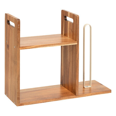 Рафт с поставка за кърпи 5five, Акация и метал, 41 cm