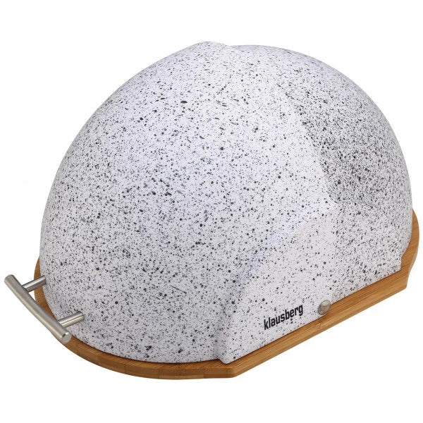 Кутия за хляб и дъска за рязне Klausberg 7094, бамбук, бял