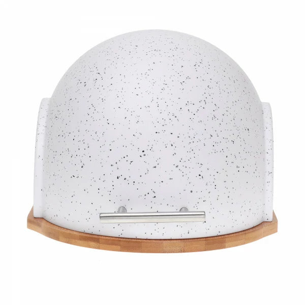 Кутия за хляб и дъска за рязне Klausberg 7094, бамбук, бял