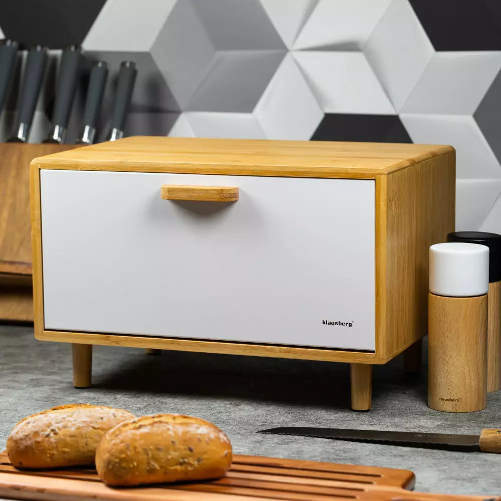 Кутия за хляб Klausberg, Метал, Бамбук, 36x26x23 cm
