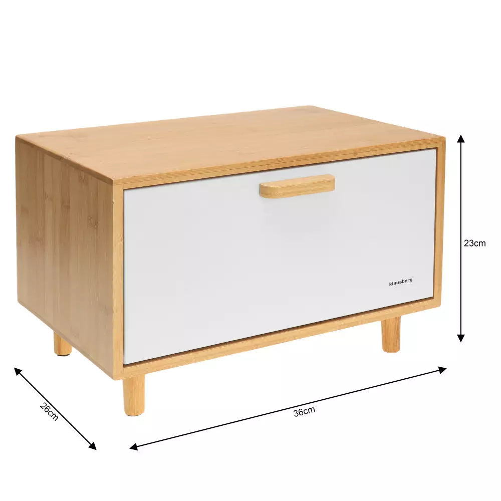 Кутия за хляб Klausberg, Метал, Бамбук, 36x26x23 cm