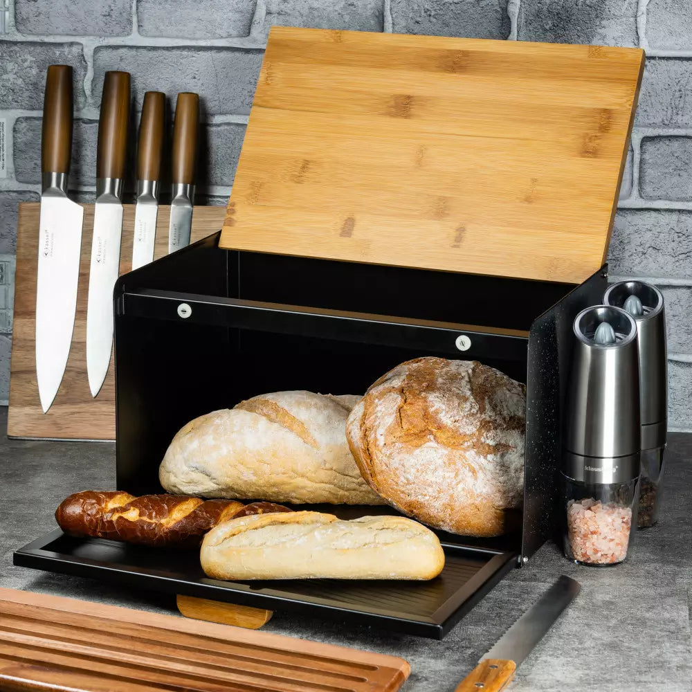 Кутия за хляб Klausberg, Двустранно отваряне, 36x24x21 cm