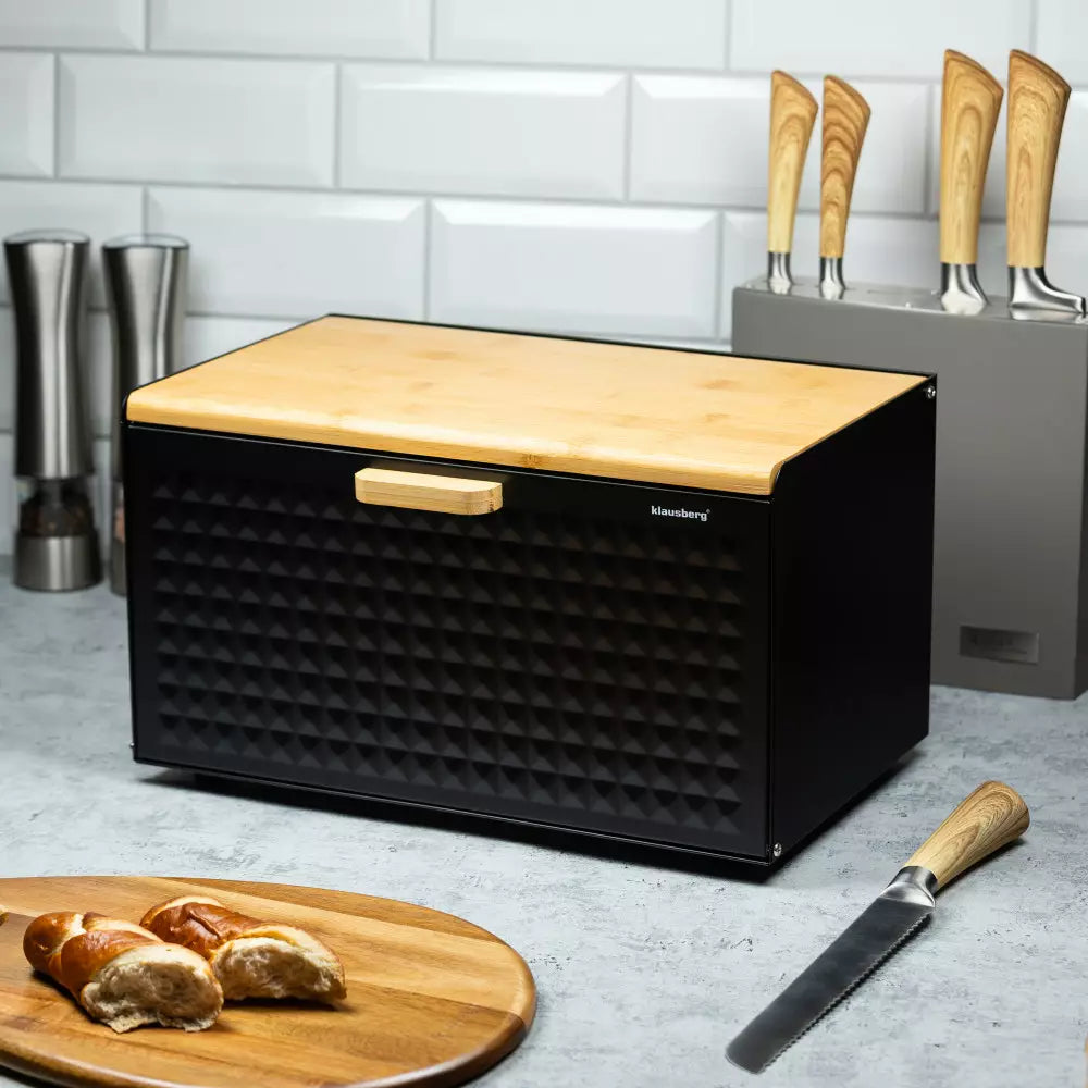 Кутия за хляб Klausberg, Двустранен, Бамбук, 36x24x21 cm