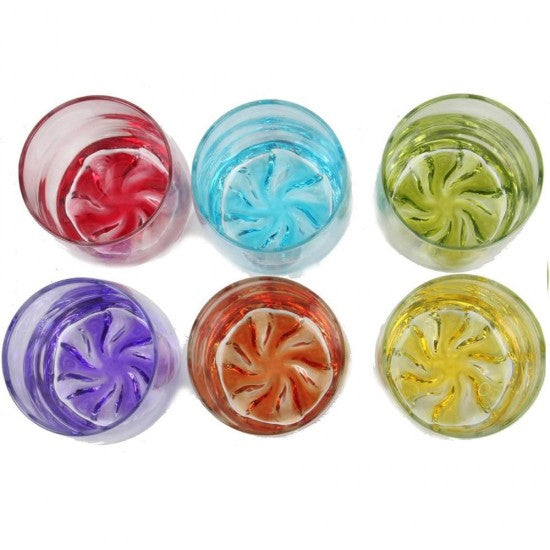 Сет чаши за ликьор LAV Adora, 80 мл, 6 бр, Различни цветове