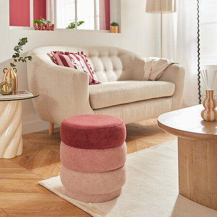 Пуф atmosphera Sinan, Розов, Ø37.5 см