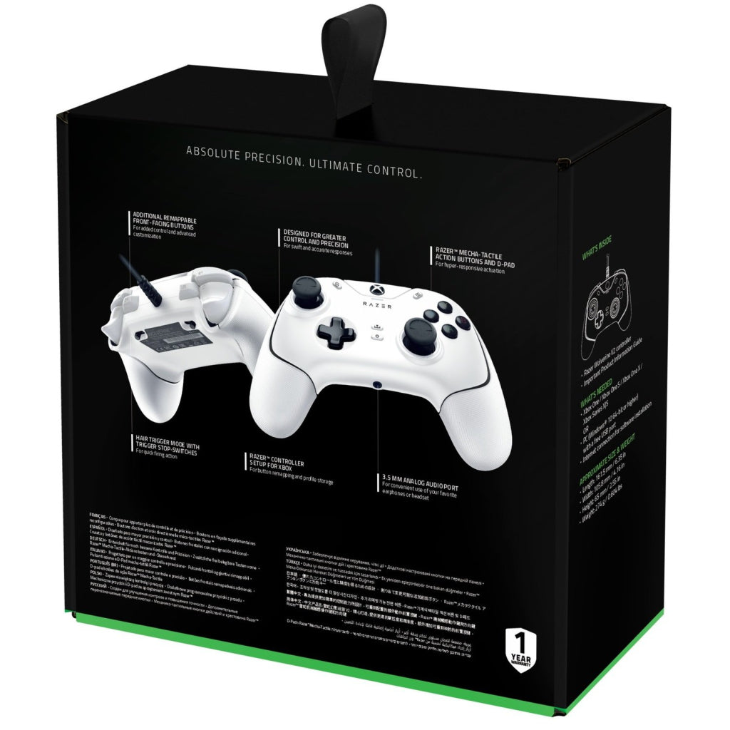 Контролер Razer Wolverine V2 за Xbox Series X, Бял