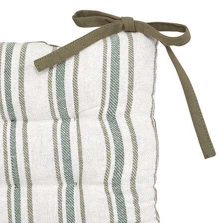 Възглавница за стол atmosphera Groove, Райе, Зелен, 38×38 cm