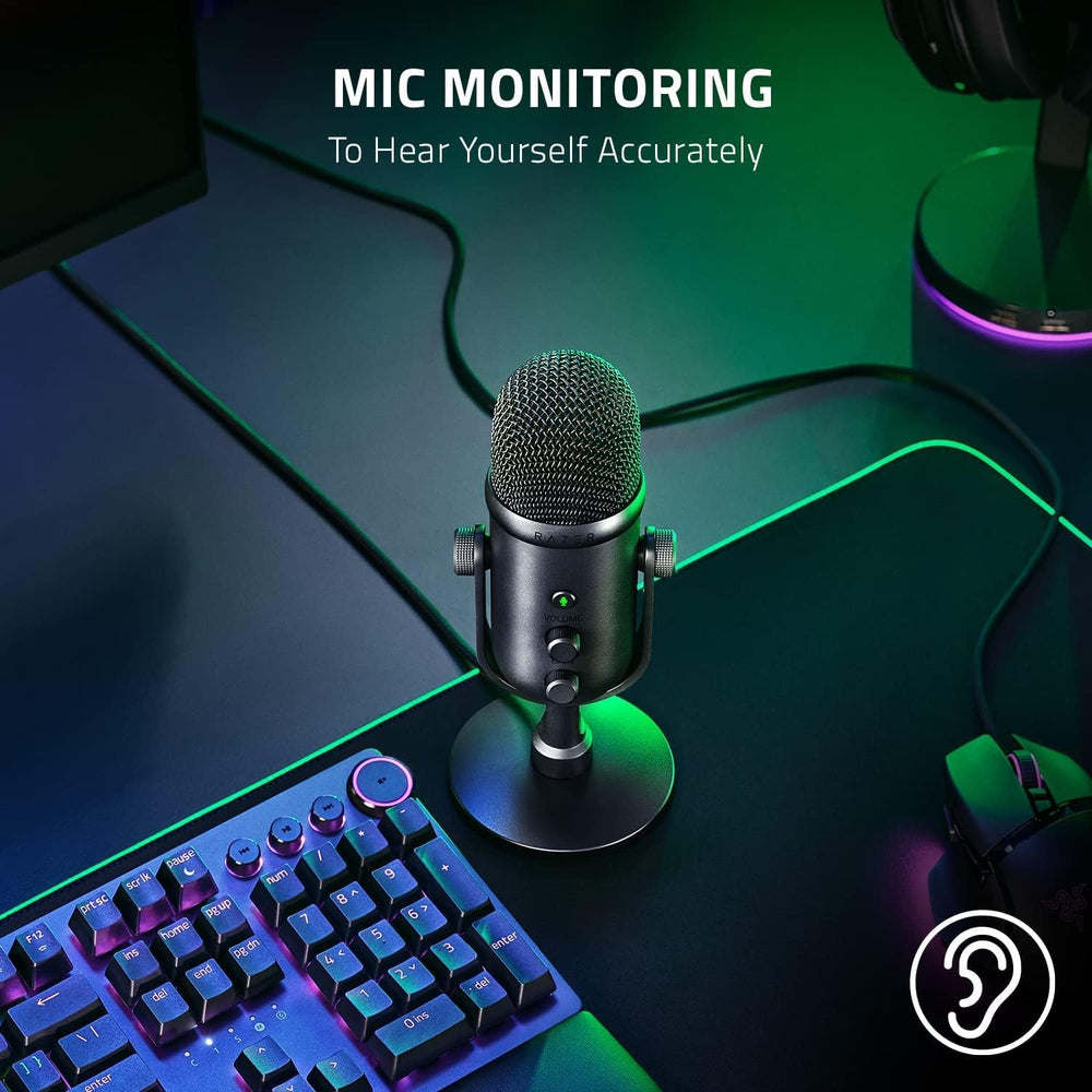 Микрофон Razer Seiren V2 Pro, Черен