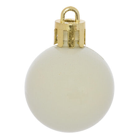 Коледни топки atmosphera Colorama de Noel, Полистирен, Екрю, Комплект 18 бр., Ø3 cm